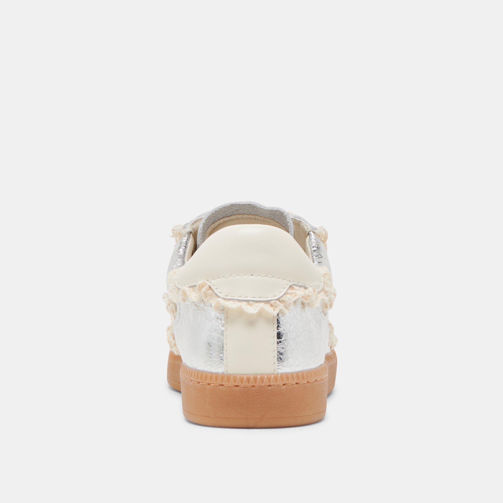 NOTICE LACE SNEAKERS SILVER DISTRESSED LEATHER - re:vita