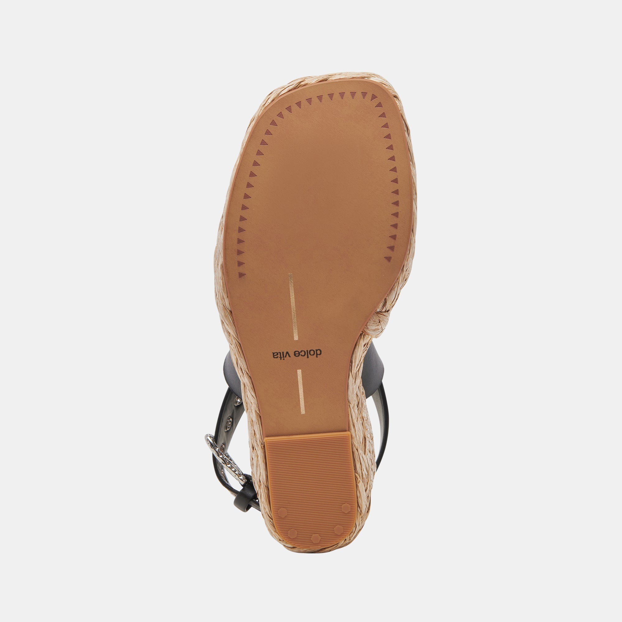 ALDONA WEDGES BLACK LEATHER - re:vita