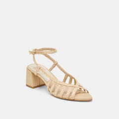 YASMIN HEELS NATURAL RAFFIA