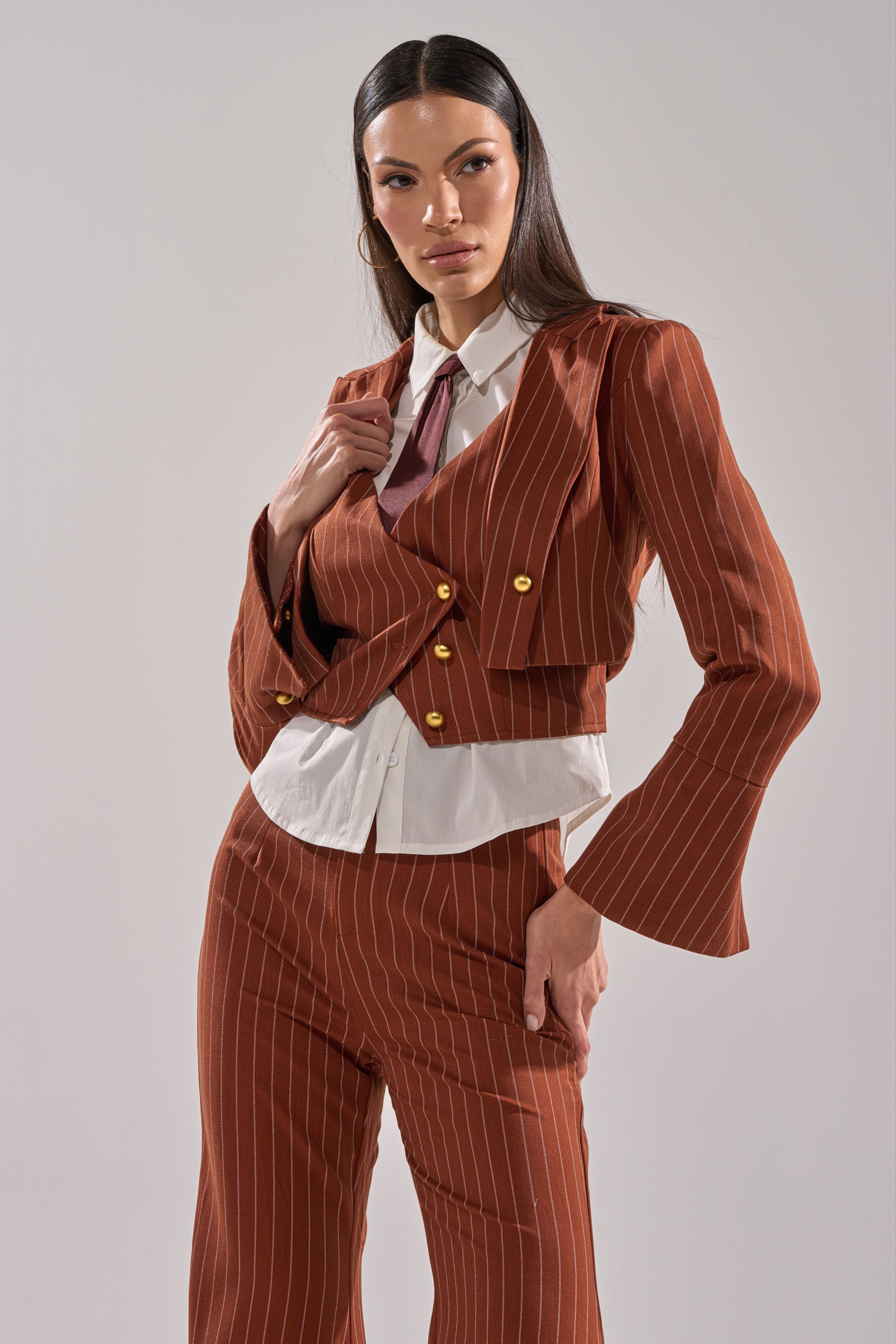 BUSINESS FIRST STRIPE BLAZER
