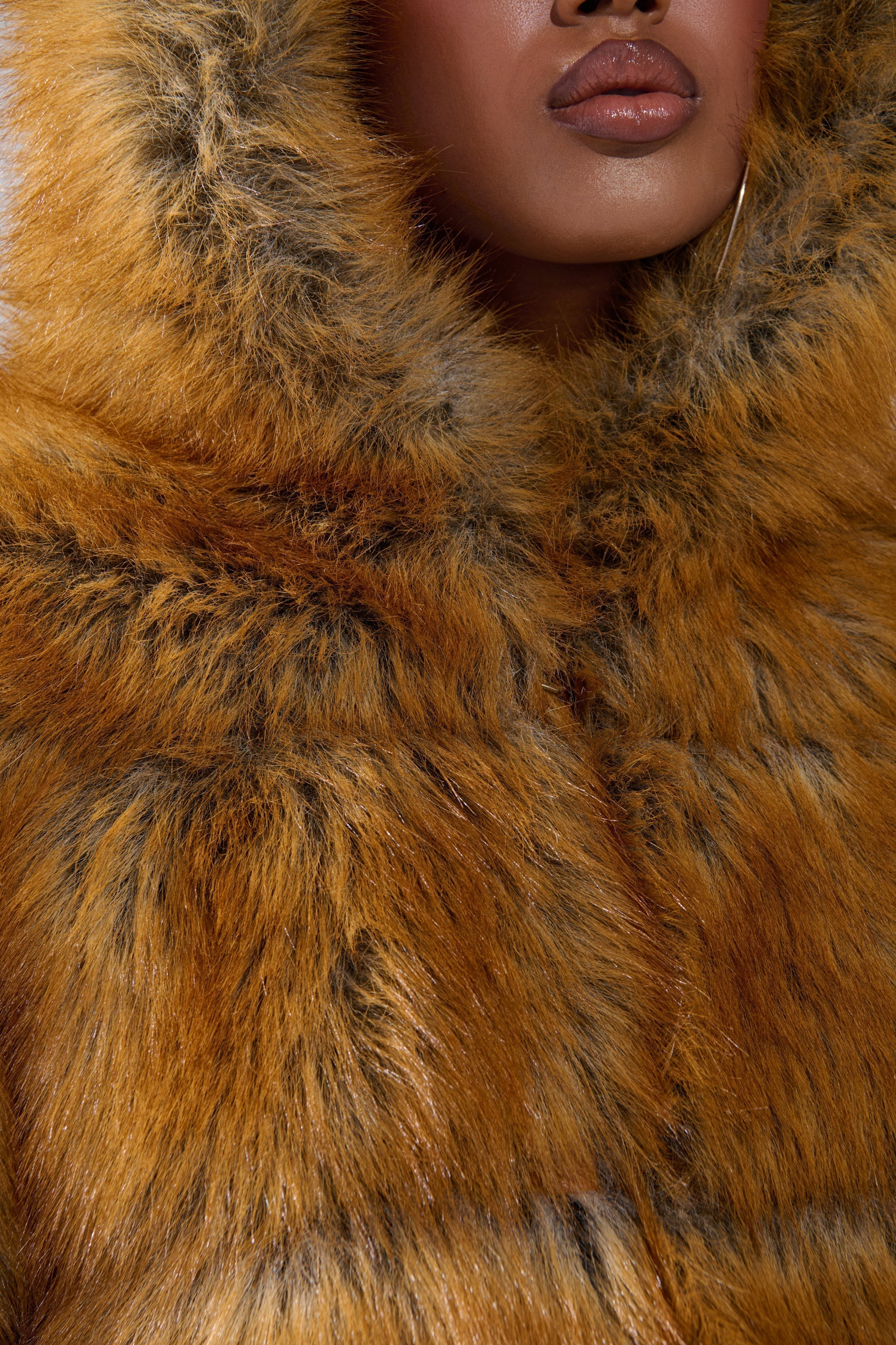 BREAK THE BANK HOODED FAUX FUR