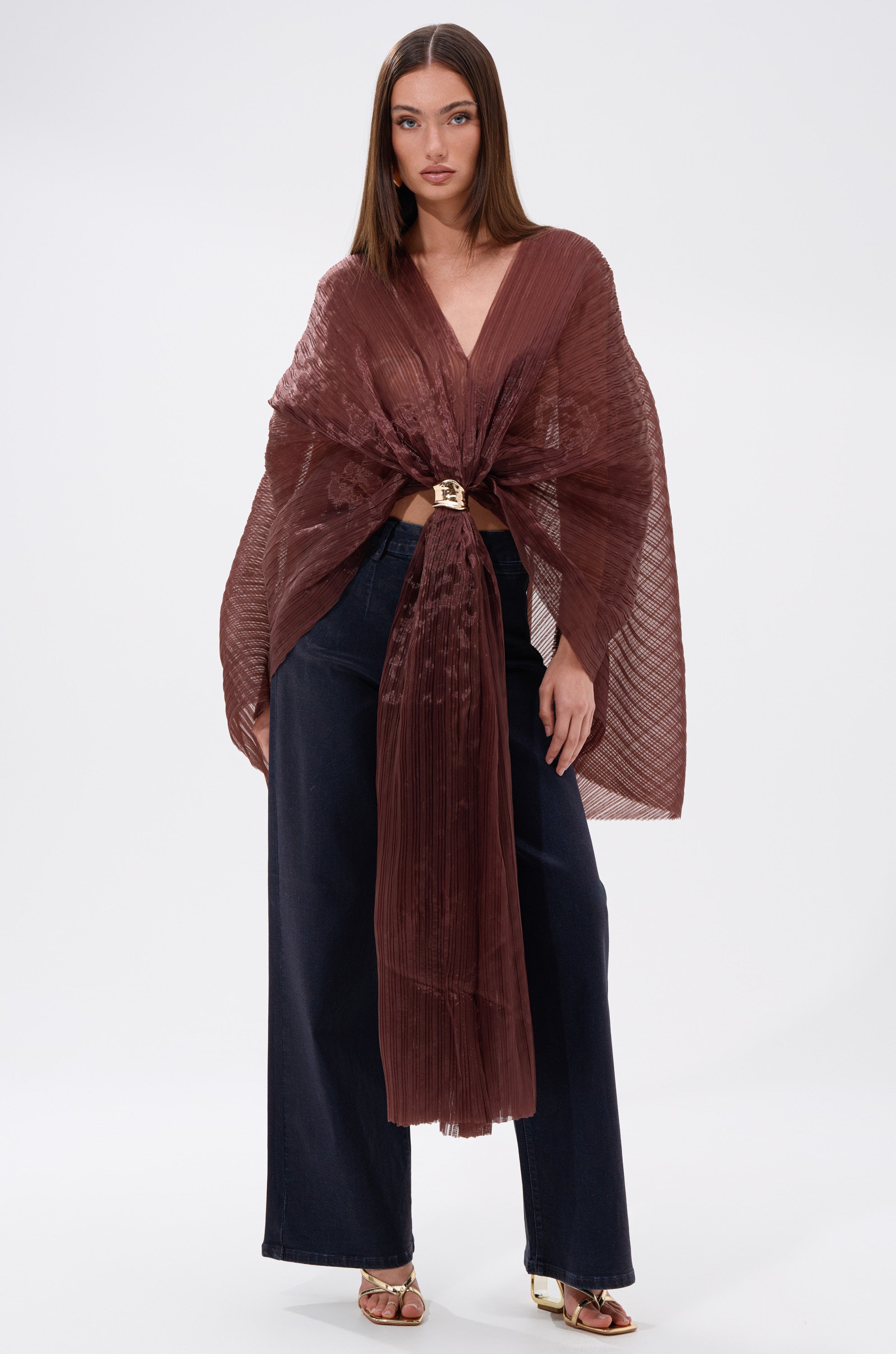 FLY AWAY WITH ME BLOUSE IN BRONZE