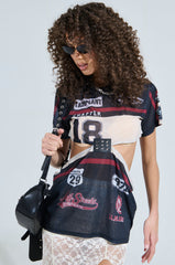 GIRL BOSS MOMENTS BLACK MULTI CUT OUT TSHIRT