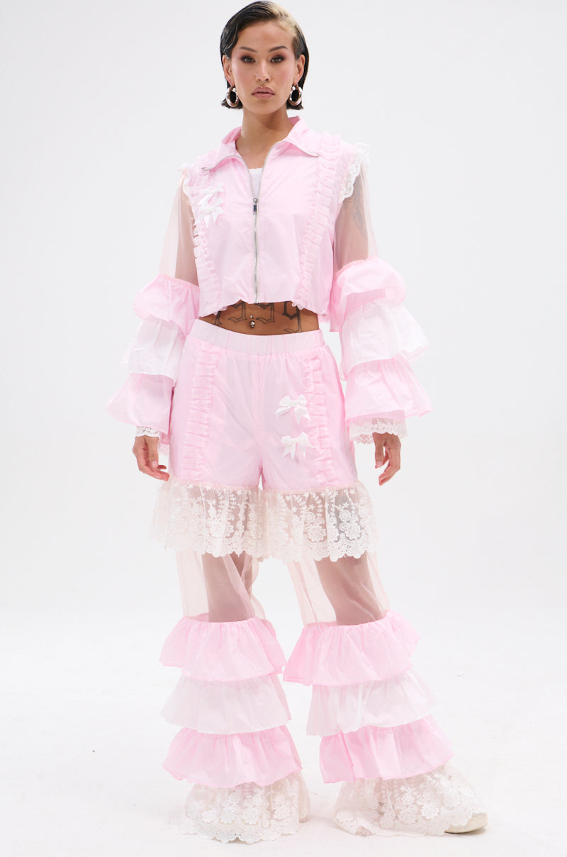 CANDY LACE TRIM PANTS