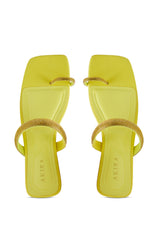 AKIRA LAVEDA YELLOW EMBELLISHED FLAT SANDAL