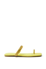 AKIRA LAVEDA YELLOW EMBELLISHED FLAT SANDAL