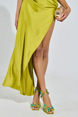 AZALEA WANG NERIYA MULTI RHINESTONE FLOWER STILETTO SANDAL