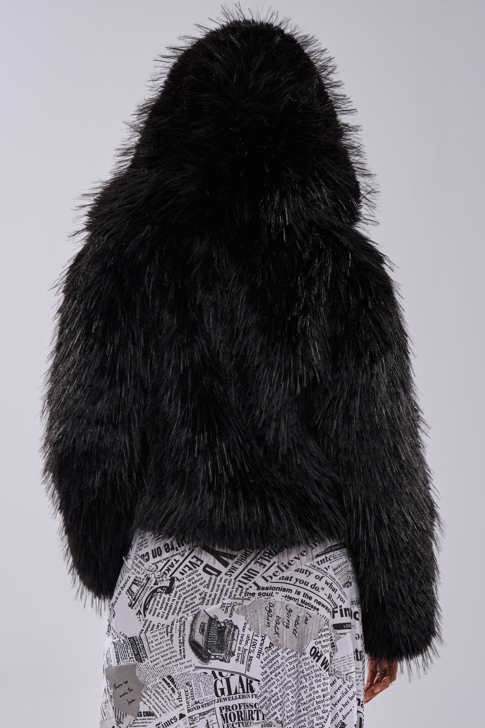 LOSING IT HOODED FAUX FUR