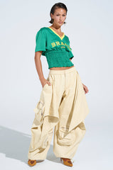 DO THE MOST TIE FRONT PANT