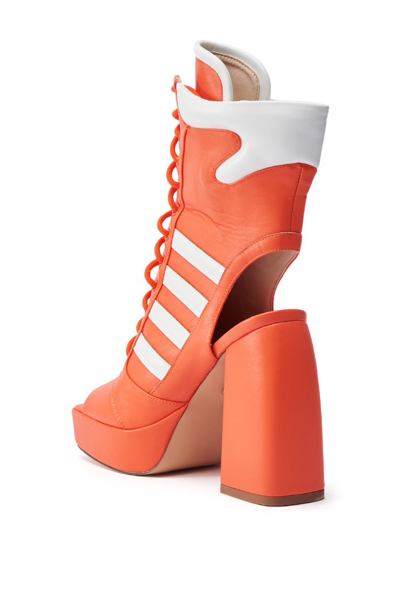 AZALEA WANG PAMINA ORANGE CHUNKY SANDAL