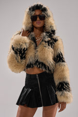ALEXIA FAUX FUR BOMBER