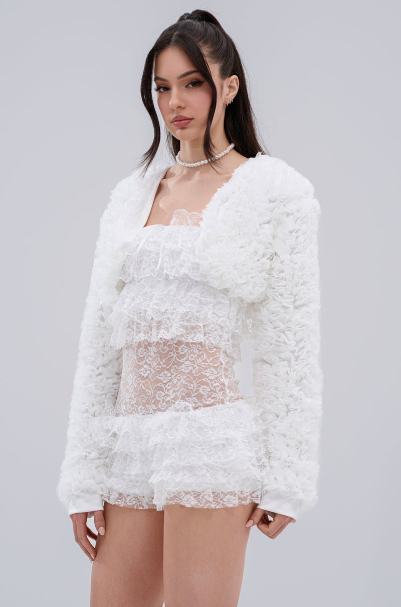 PLUME RUFFLE BOLERO