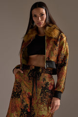TWIN FLAME BROCADE BOMBER