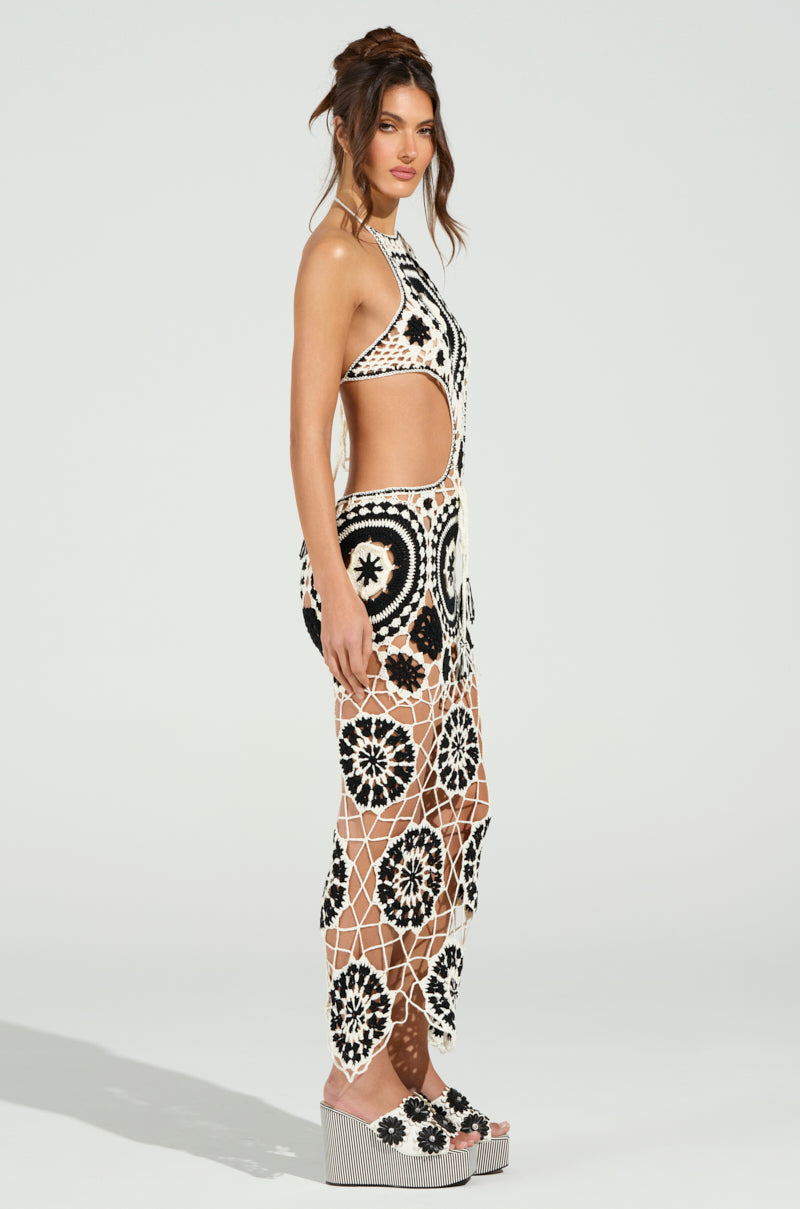 BEEN THAT GIRL CROCHET MIDI DRESS