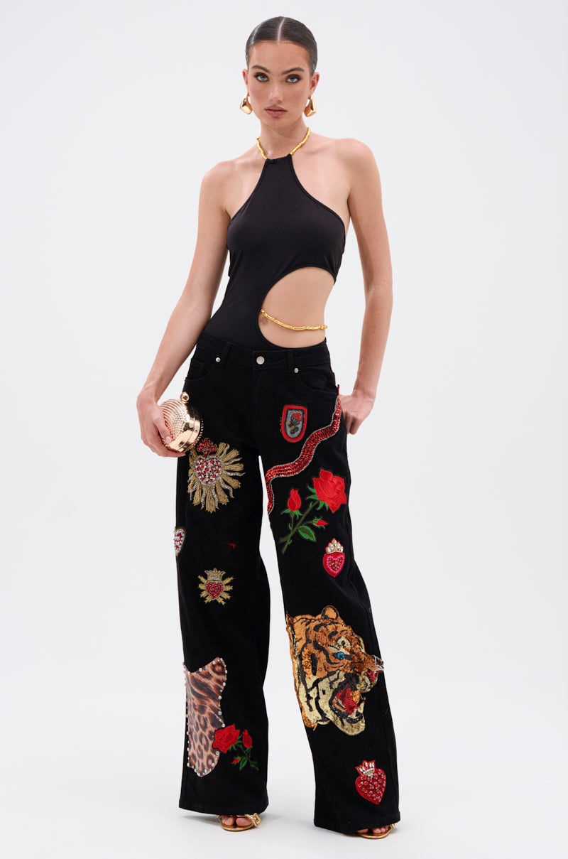 ALWAYS THINKING BODYSUIT WITH CUTOUT