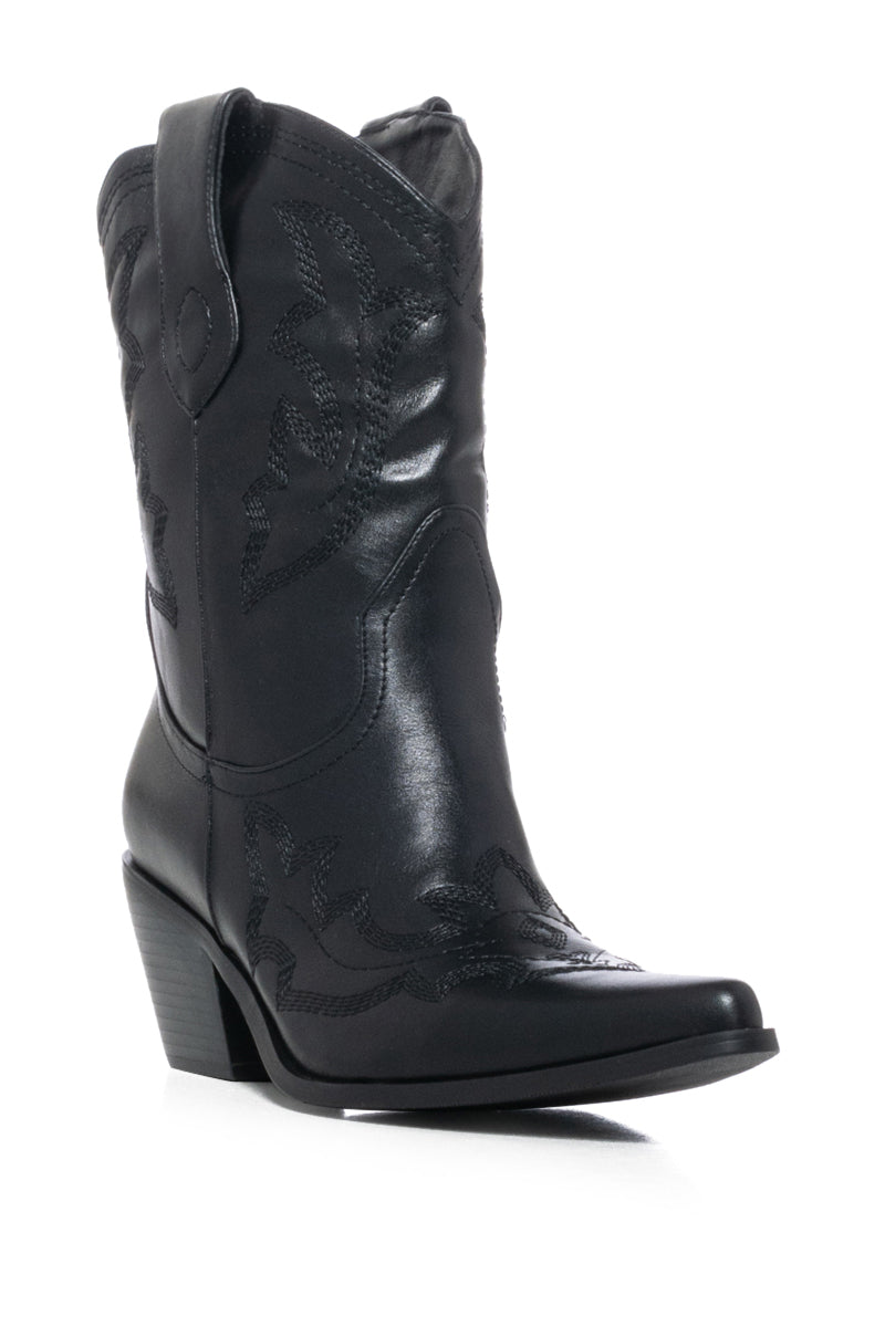 AZALEA WANG MAXFIELD EMBROIDERED WESTERN BOOTIE