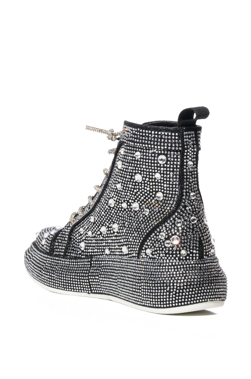 AZALEA WANG OTIS EMBELLISHED HIGH TOP IN BLACK