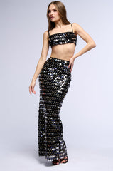 BEACH WAVES SEQUIN EMBELLISHED BRALETTE TOP