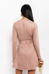 SEXY FAUX SUEDE DRESSY MINI