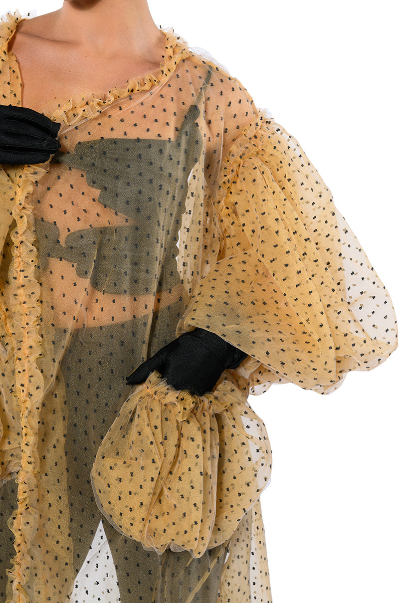 MORE IS MORE OVERSIZED SWISS DOT TRENCH