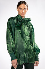 TALULLA TIE NECK LONG SLEEVE BLOUSE